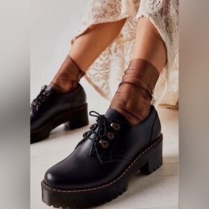NIB Dr. Martens Leona Lo Lug Sole Platform Derby boot. Black, Sz. US Women’s 7